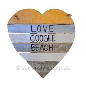 Custom Made - Slat Heart " your name "