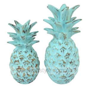 Carved Pineapple -  Aqua Wash