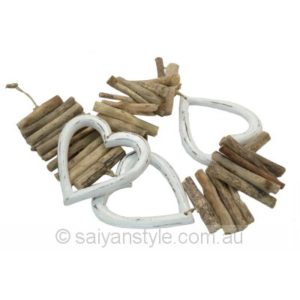 Driftwood Open Heart Garland
