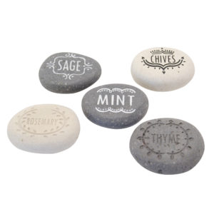 5 Riverstone Herb Tag set (SKU:20285)